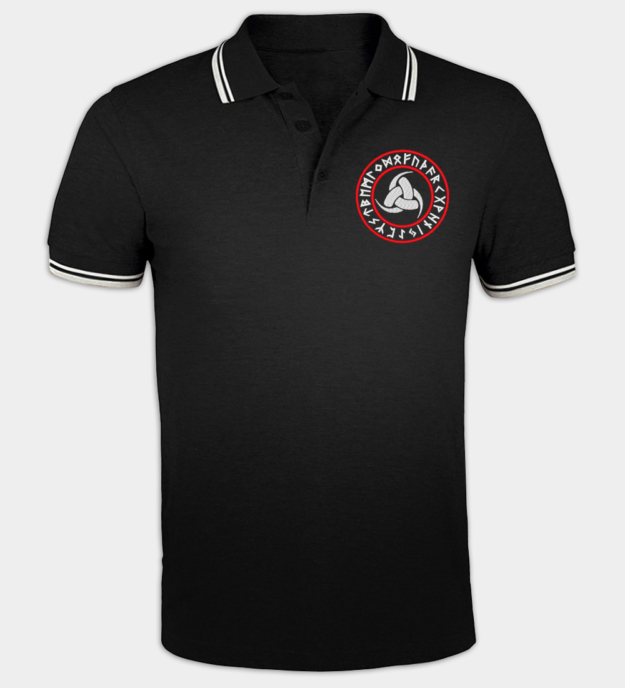 Polo brodé Triple Corne d'Odin
