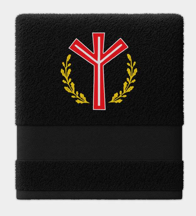 Serviette brodée Algiz