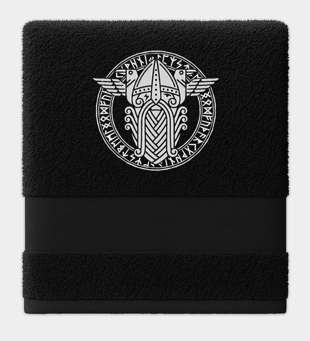 Serviette brodée Odin / Wotan Serviette brodée Odin / Wotan