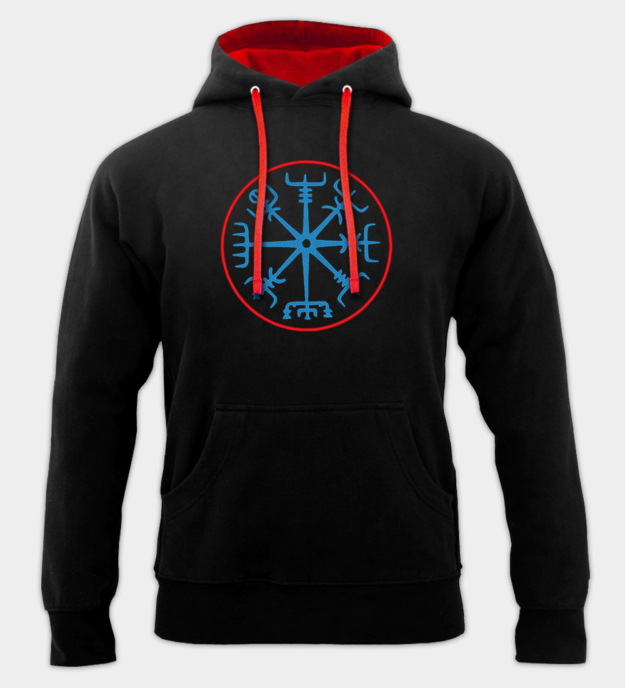 Sweat à capuche brodé Vegvísir