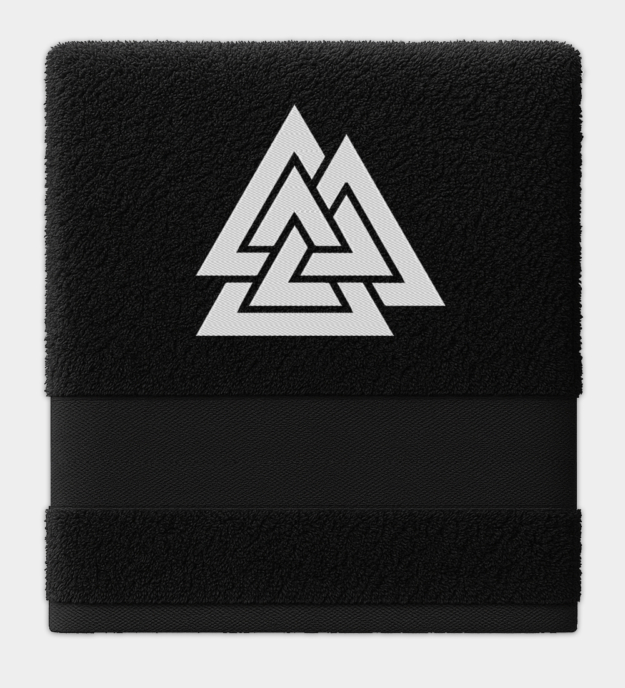 Serviette brodée Valknut