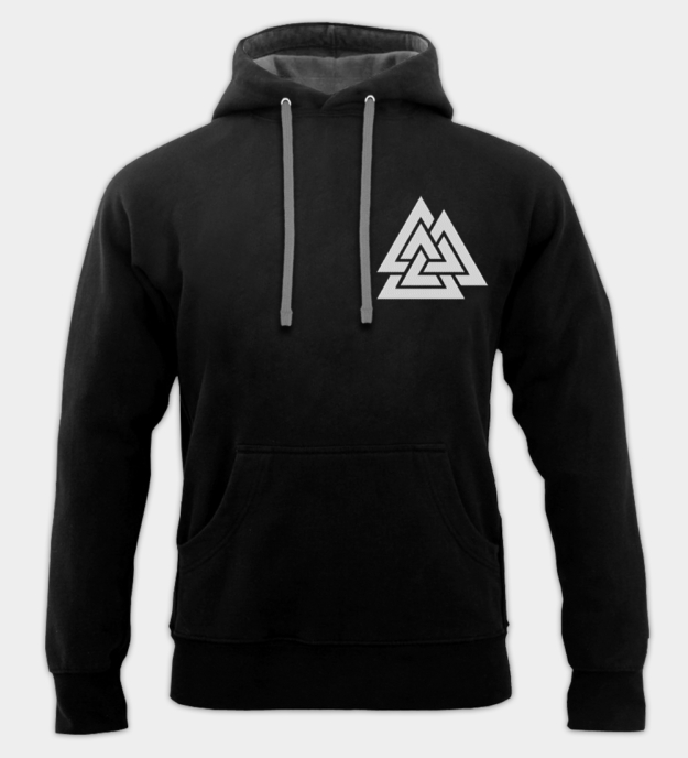 Sweat à capuche brodé Valknut